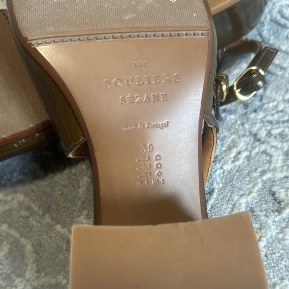 Sezane Brown Patent Leather Heels - Picture 4 of 4